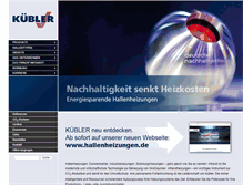 Tablet Screenshot of kuebler-hallenheizungen.at