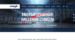 Desktop Screenshot of kuebler-hallenheizungen.de